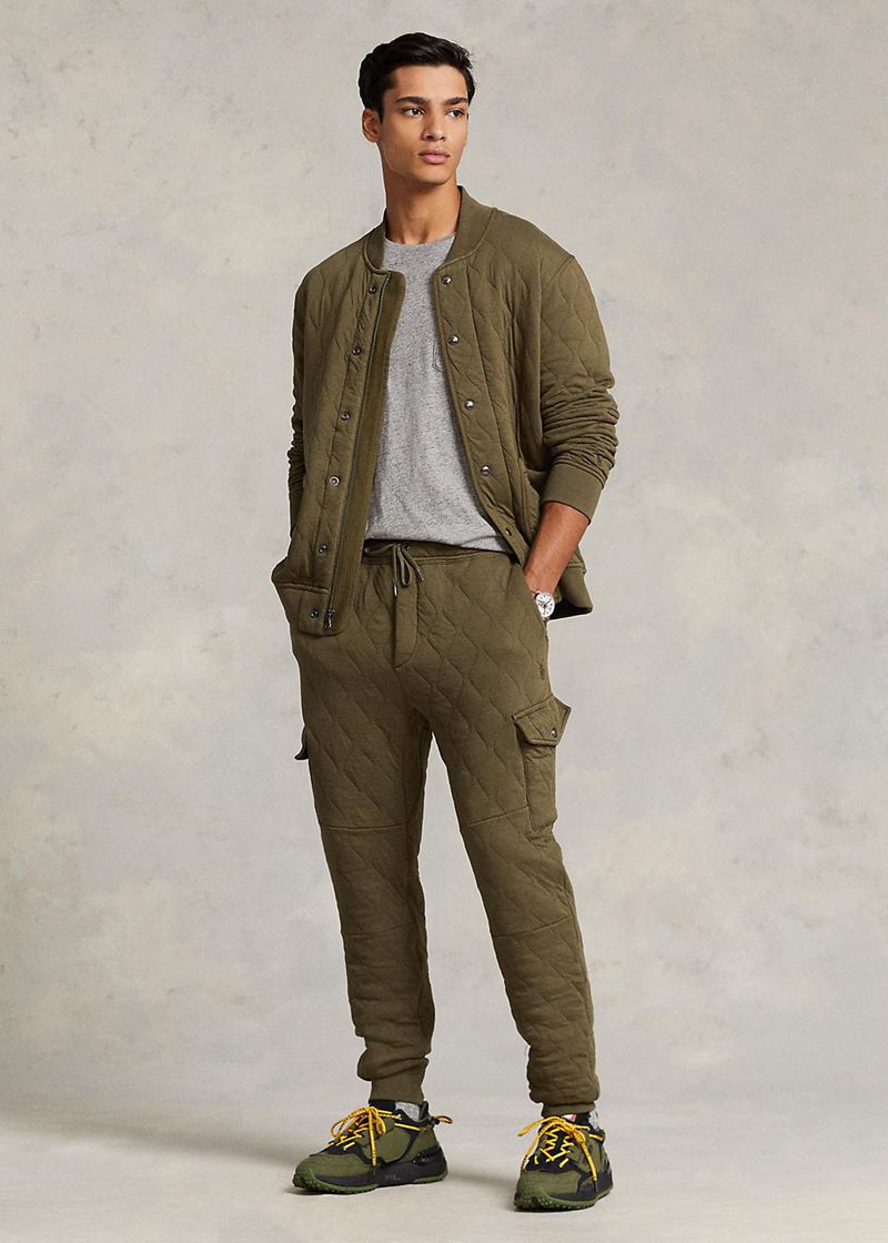 Pantalones Polo Ralph Lauren Hombre Luxury Jersey Cargo Jogger Chile Verde Oliva UBOWN-5987